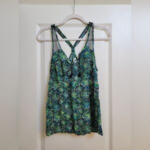 AEROPOSTALE Green Geometric Tunic Tank top S